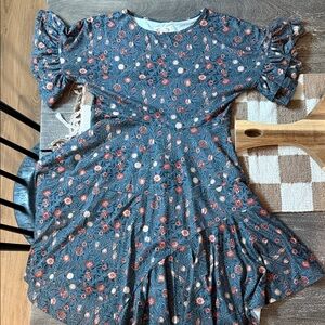 Joyfolie Blue Floral Kids Dress